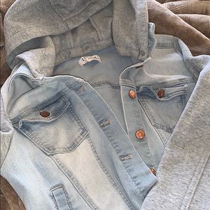cute hooded jean jacket